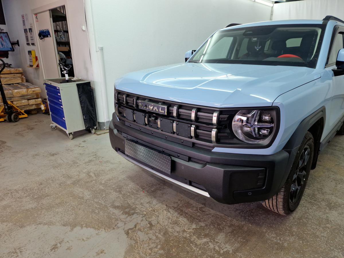 Зимняя заглушка радиатора к съемной сетке низ 3 части для Haval H3 I