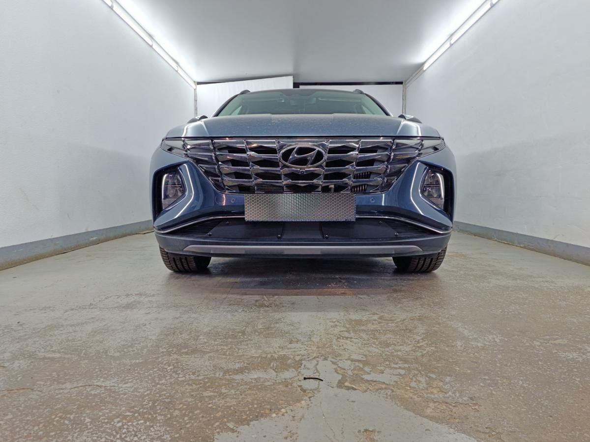 Зимняя заглушка радиатора к съемной сетке низ 2 части гибрид для Hyundai Tucson IV