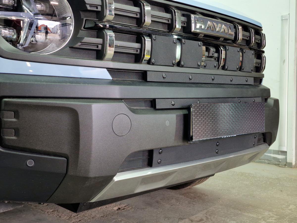 Зимняя заглушка радиатора к съемной сетке низ 3 части для Haval H3 I