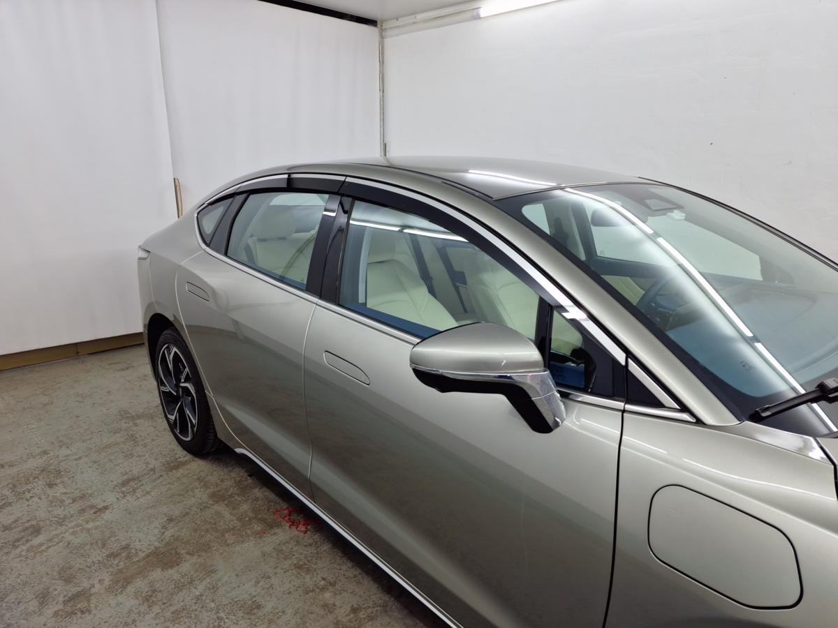 Дефлекторы окон 2D с хром накладками 6 шт. (под наклоном) для Амберавто А5 I