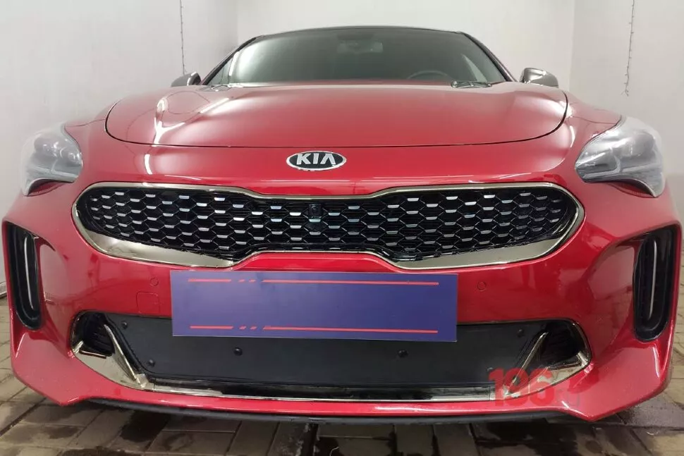 Зимняя заглушка радиатора к съемной сетке низ для Kia Stinger I