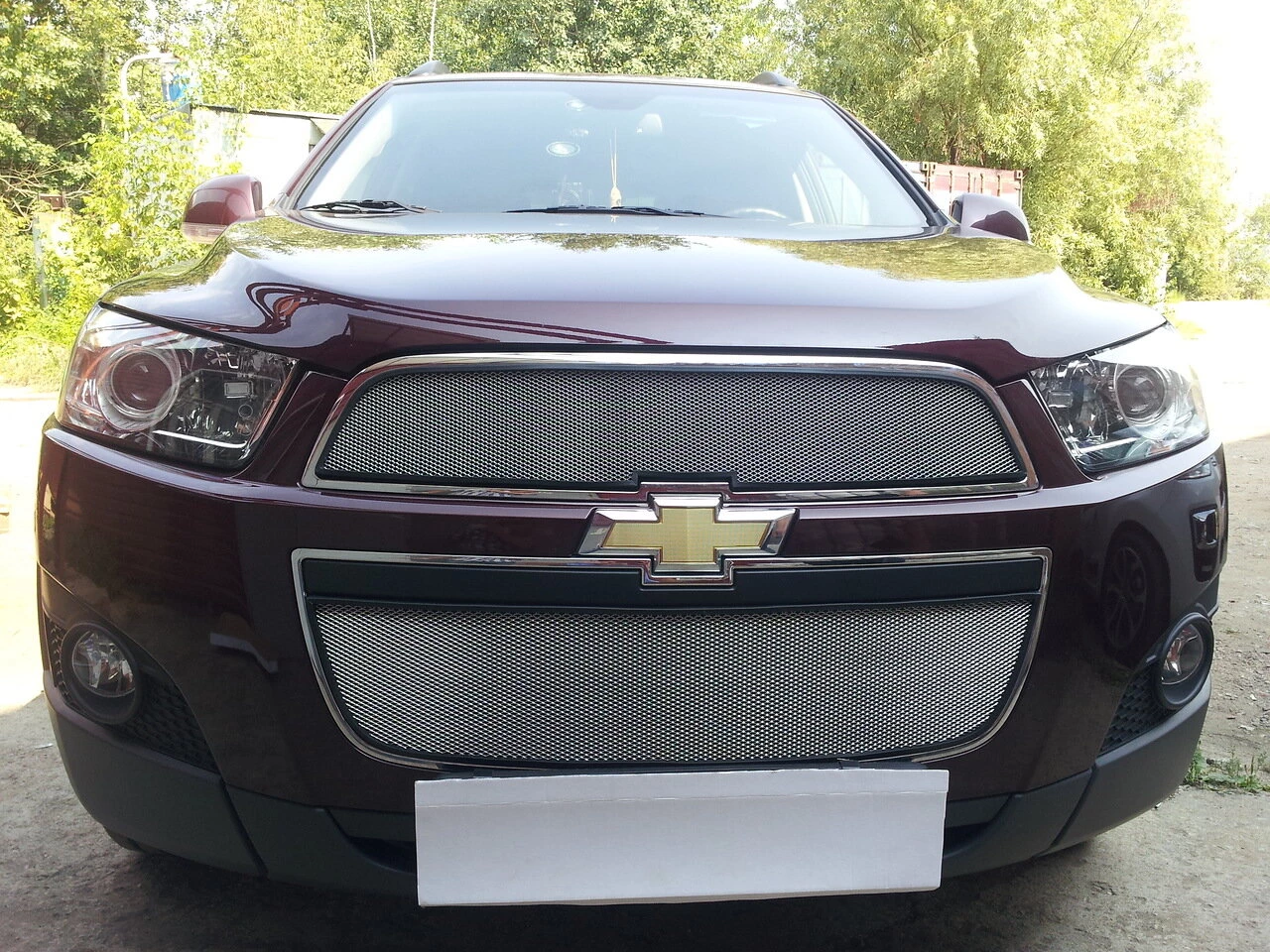 Защитная сетка радиатора 2 части для Chevrolet Captiva I Рестайлинг