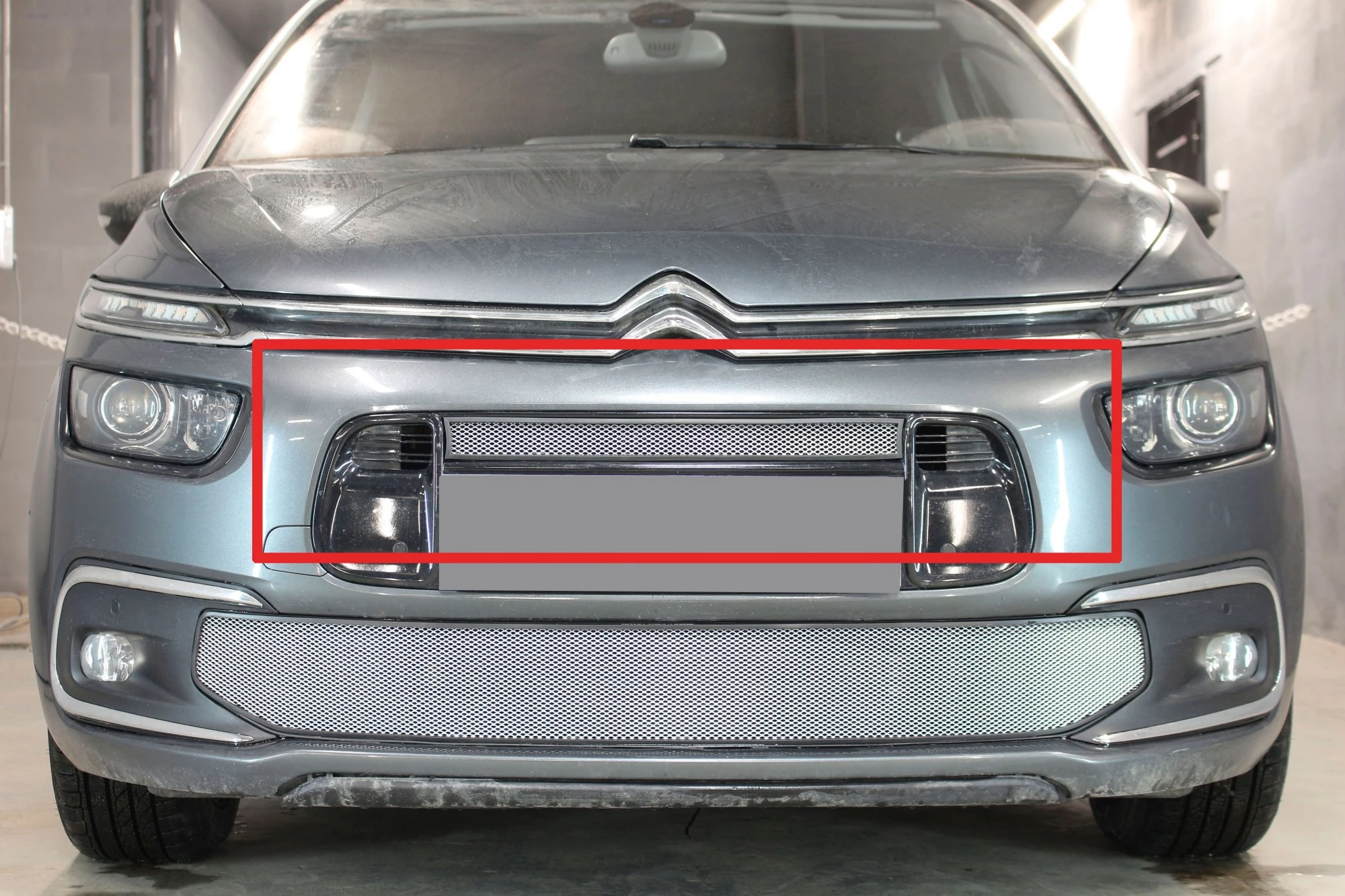 Защитная сетка радиатора верх для Citroen Grand C4 Picasso II Рестайлинг