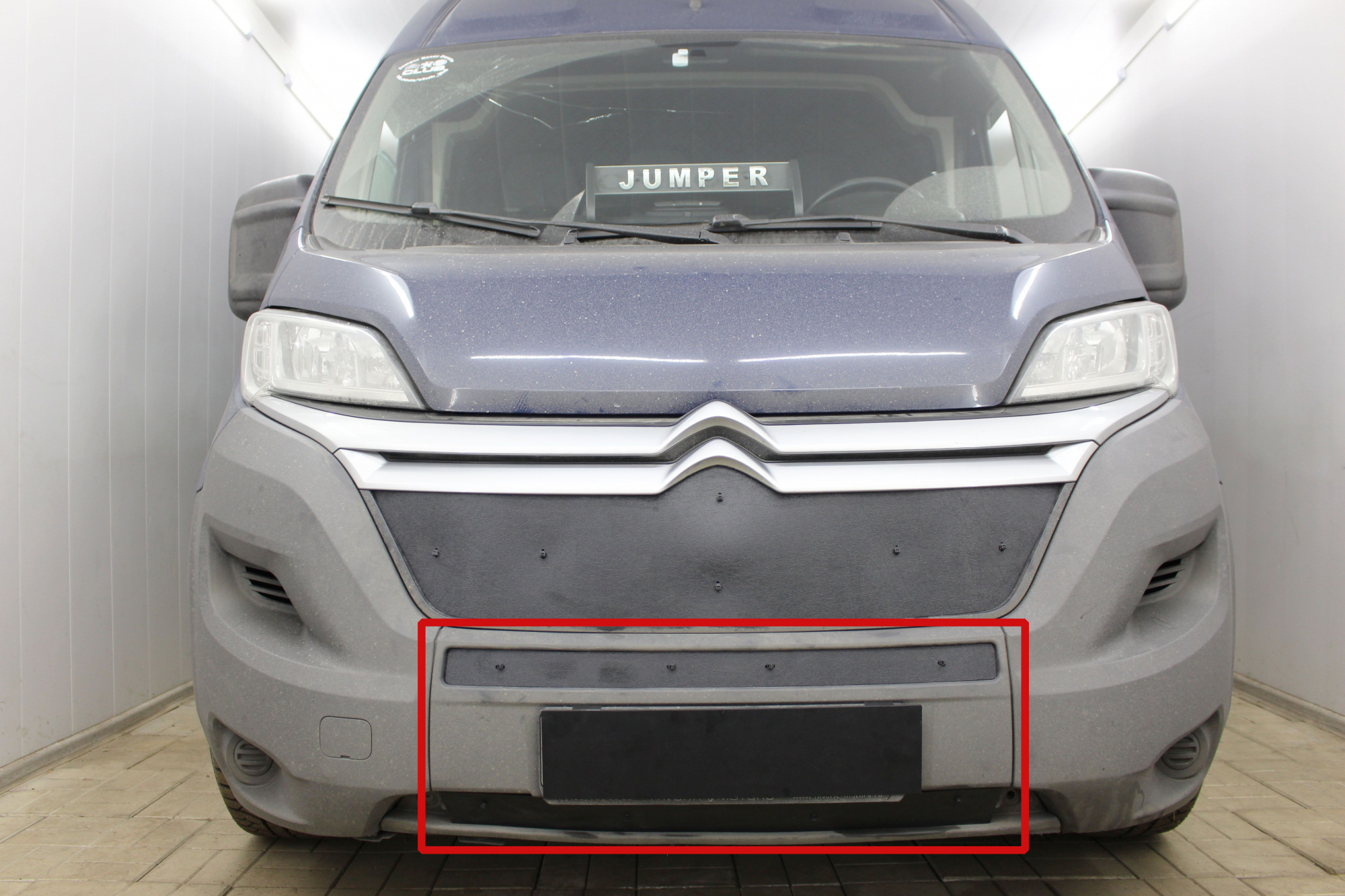 Зимняя защита на стяжке Citroen Jumper 2014- / Fiat Ducato IV 2014- / Peugeot Boxer 2014- низ (2 части) для Fiat Ducato III Рестайлинг