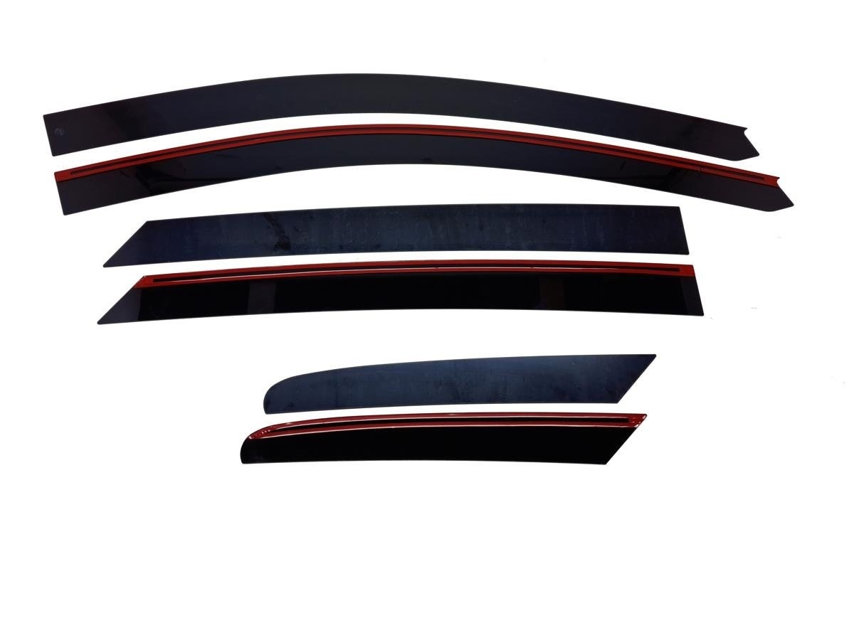 Дефлекторы окон 2D 6 шт. (под наклоном) для Hyundai ix35 I Рестайлинг