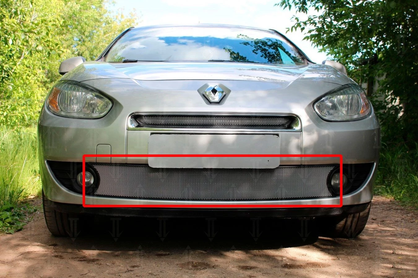 Защитная сетка радиатора низ для Renault Fluence I