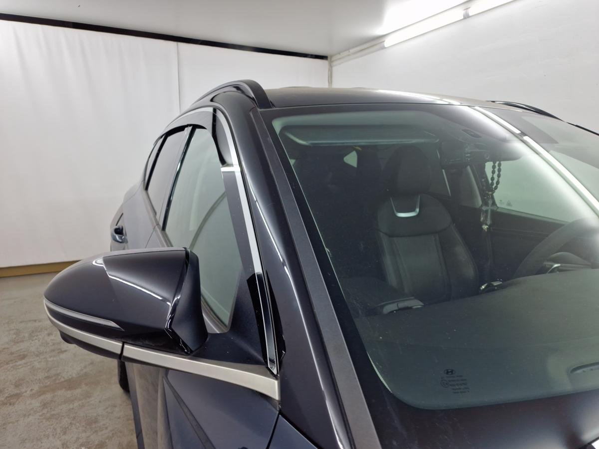 Дефлекторы окон 2D с хром накладками 6 шт. (под наклоном) (короткая база) для Hyundai Tucson IV