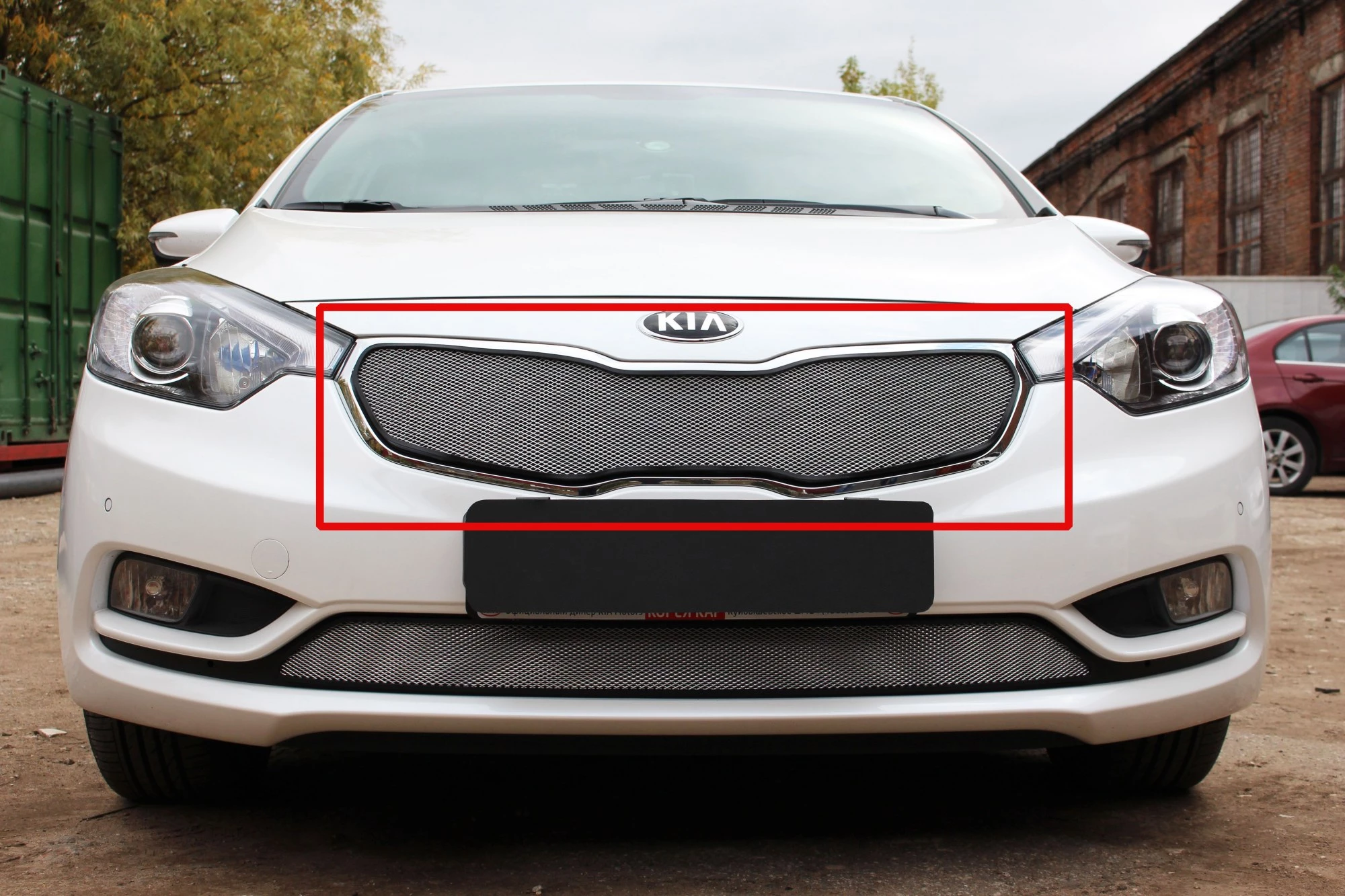 Защитная сетка радиатора верх для Kia Cerato III