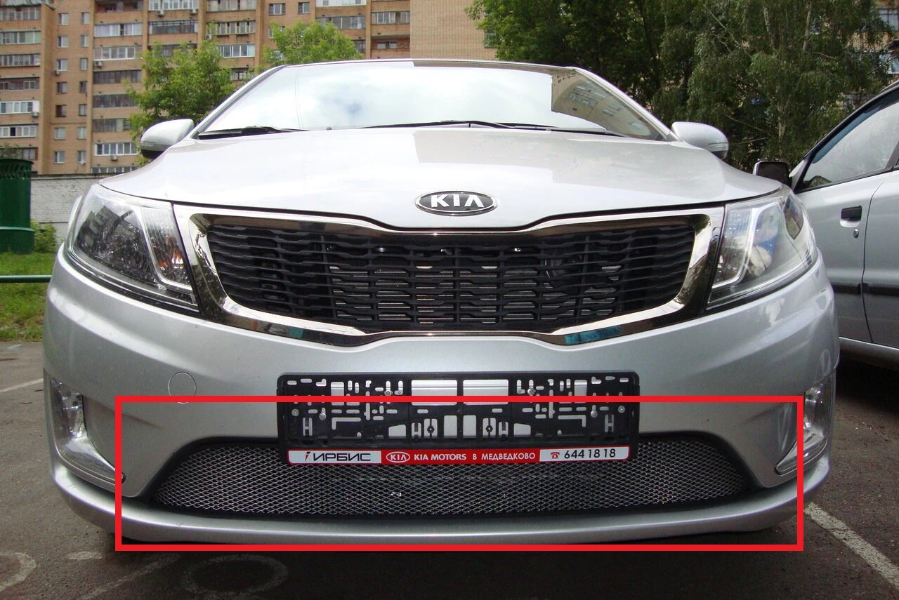 Защитная сетка радиатора низ для Kia Rio III