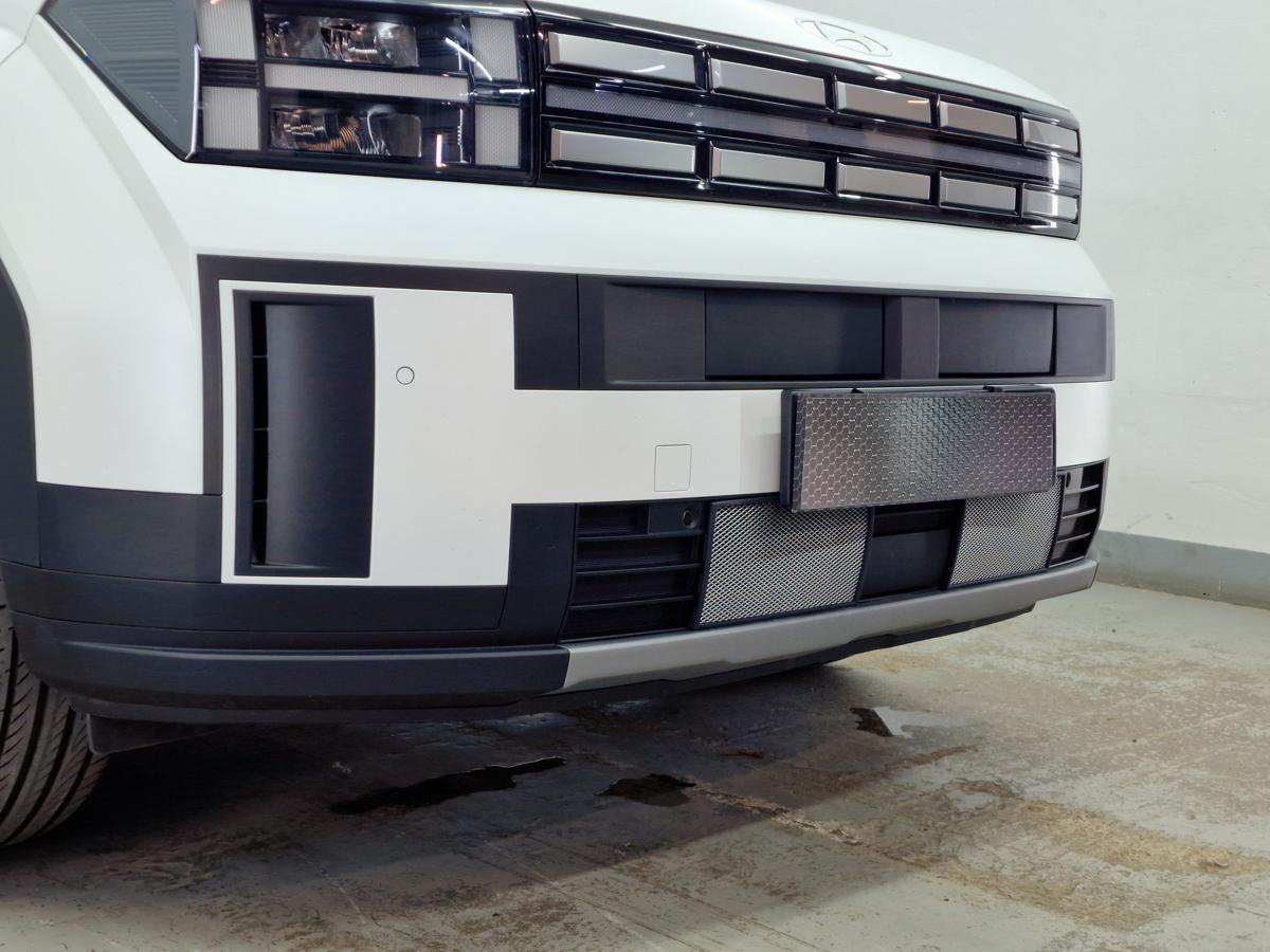 Защитная сетка радиатора низ 2 части для Hyundai Santa Fe V (MX5)