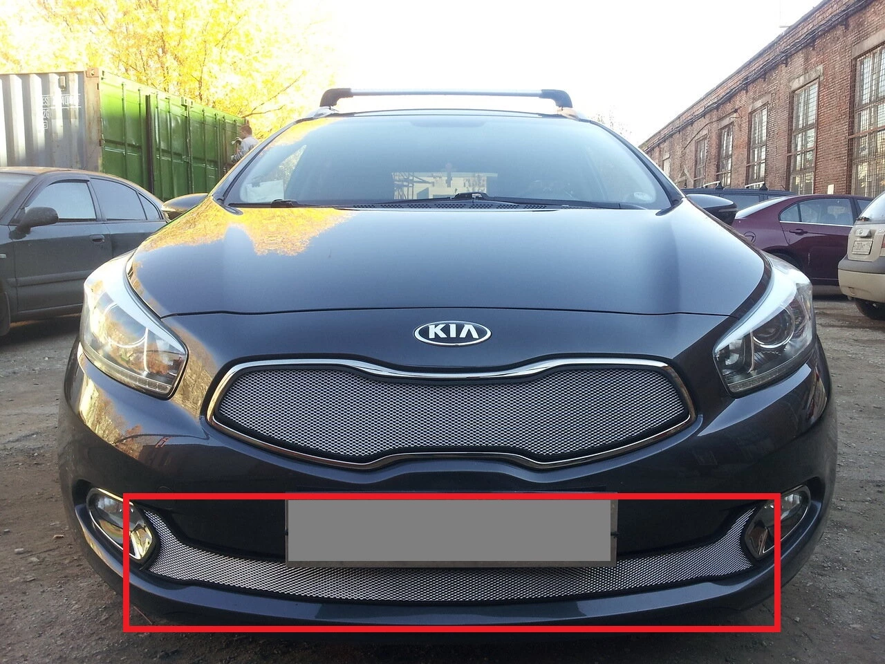 Защитная сетка радиатора низ для Kia Ceed II