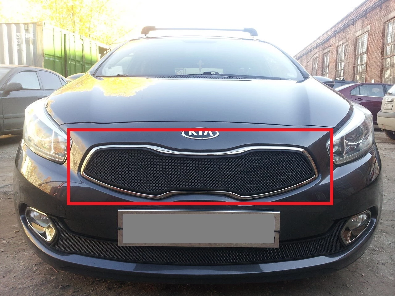 Защитная сетка радиатора верх для Kia Ceed II