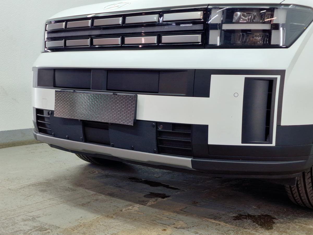 Зимняя заглушка радиатора к съемной сетке низ 2 части для Hyundai Santa Fe V (MX5)