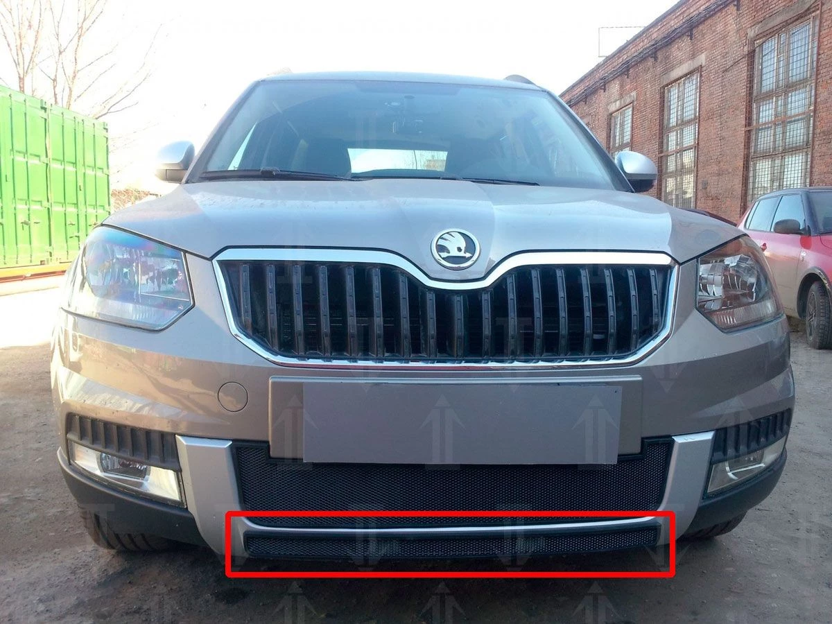 Защитная сетка радиатора низ для Skoda Yeti I Рестайлинг