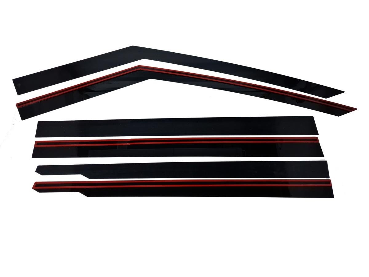 Дефлекторы окон 2D 6 шт. (под наклоном) для Hyundai Santa Fe V (MX5)