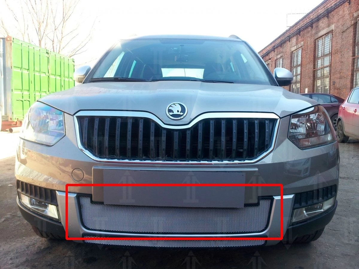 Защитная сетка радиатора центр для Skoda Yeti I Рестайлинг