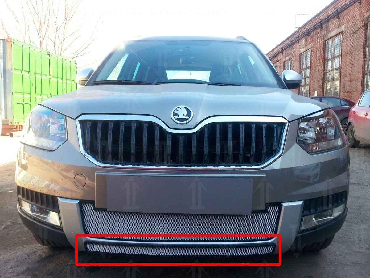 Защитная сетка радиатора низ для Skoda Yeti I Рестайлинг