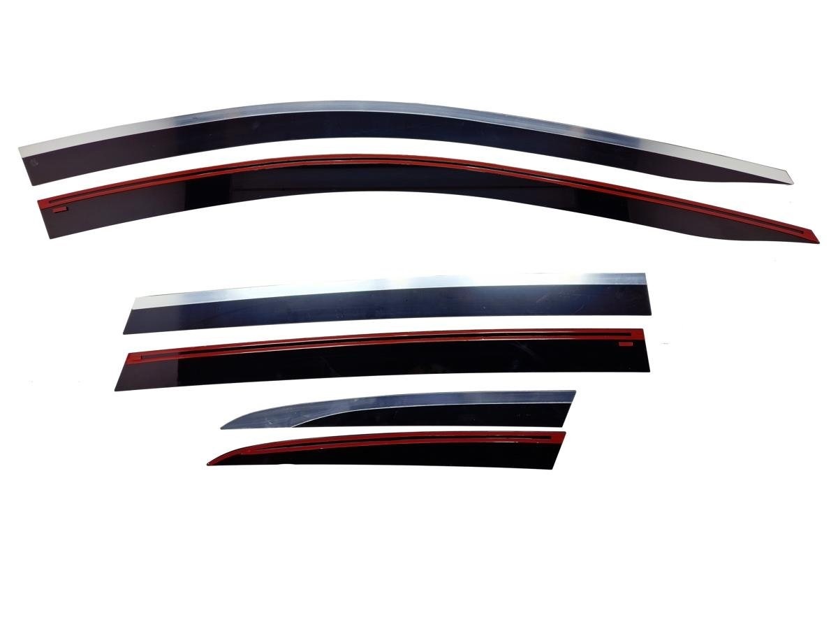 Дефлекторы окон 2D с хром накладками 6 шт. под наклоном для Honda CR-V V Рестайлинг