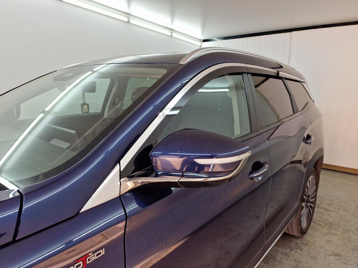 Дефлекторы окон 2D с хром накладками 6 шт. для Soueast S09 I