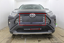 Зимняя заглушка радиатора на стяжке для Toyota RAV4 V (XA50)