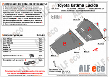 Защита радиатора для Toyota Estima Lucida I Рестайлинг