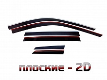 Дефлекторы окон 2D с хром накладками 6 шт. под наклоном для BMW X3 II (F25) Рестайлинг