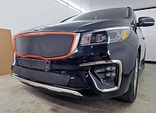 Зимняя заглушка радиатора к съемной сетке верх для Kia Carnival (YP) III Рестайлинг