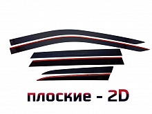 Дефлекторы окон 2D 6 шт. для Jeep Grand Cherokee IV (WK2) Рестайлинг 2
