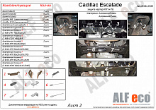 Защита картера (2 части) для Cadillac Escalade V