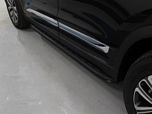 Пороги алюминиевые с пластиковой накладкой карбон 1720 мм для Chery Tiggo 8 I