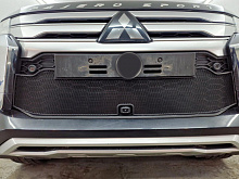 Защитная сетка радиатора, с камерой для Mitsubishi Pajero Sport III Рестайлинг