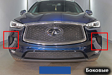 Защитная сетка радиатора боковые 2 части для Infiniti QX50 II