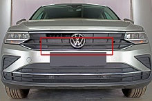 Зимняя заглушка радиатора на стяжке верх (2 части) для Volkswagen Tiguan II